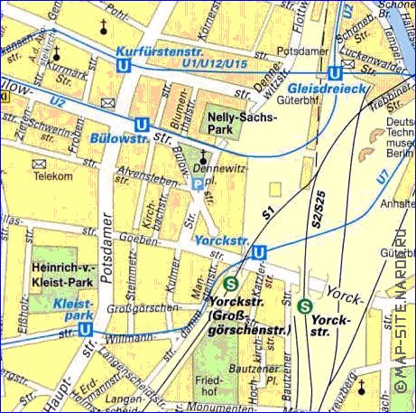 Transporte mapa de Berlim