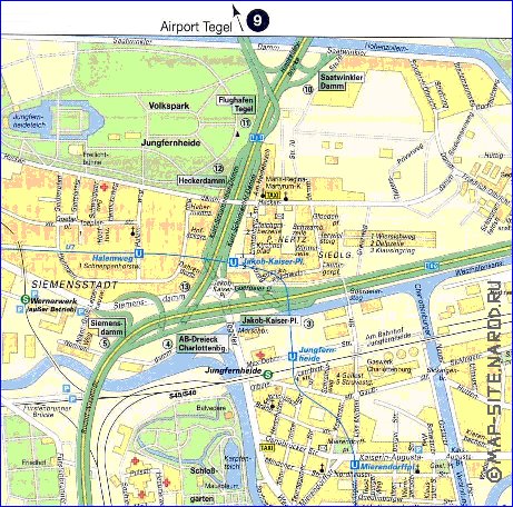 Transporte mapa de Berlim