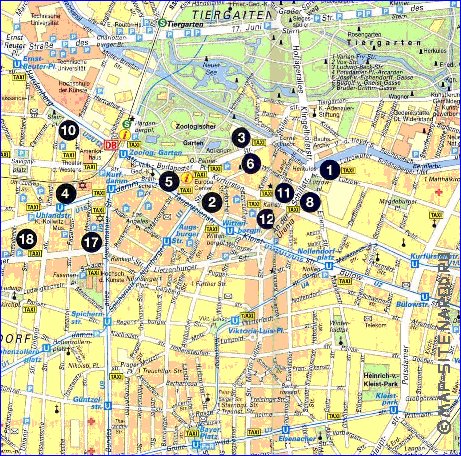 Transporte mapa de Berlim