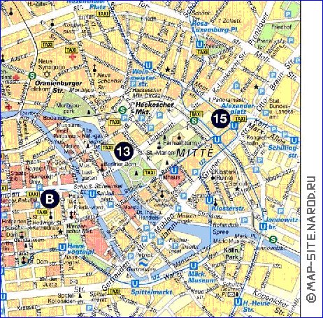 Transporte mapa de Berlim