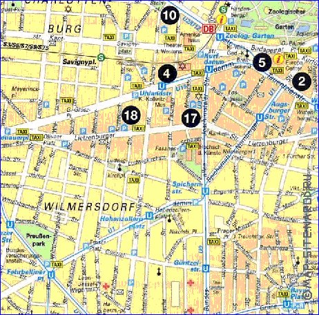 Transporte mapa de Berlim