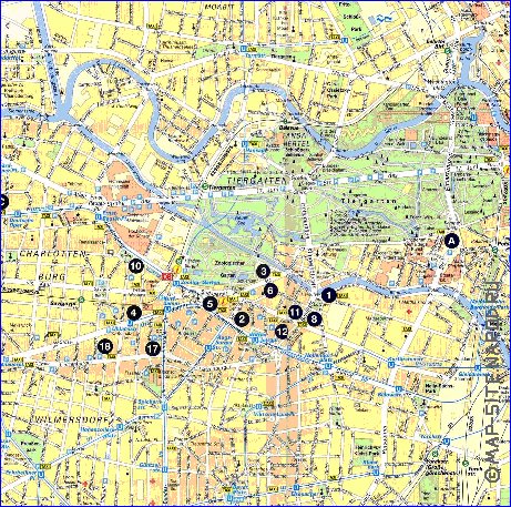 Transporte mapa de Berlim