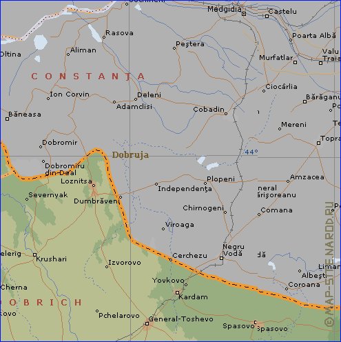 Administratives carte de Bulgarie en anglais