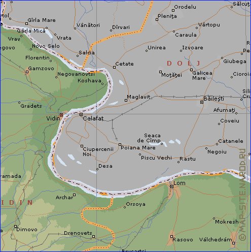 Administratives carte de Bulgarie en anglais