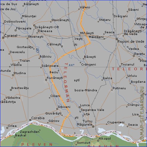 Administrativa mapa de Bulgaria em ingles