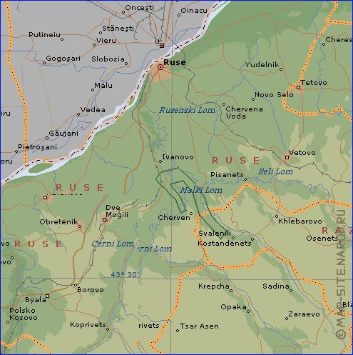 Administratives carte de Bulgarie en anglais