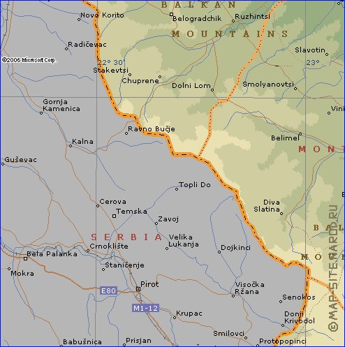 Administratives carte de Bulgarie en anglais