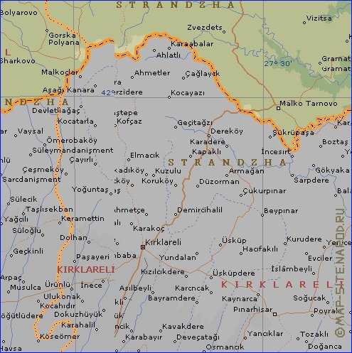 Administratives carte de Bulgarie en anglais