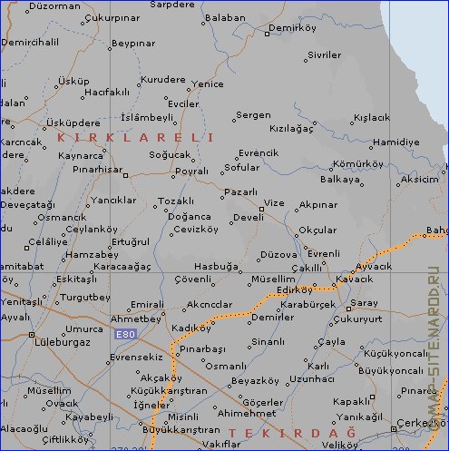 Administratives carte de Bulgarie en anglais