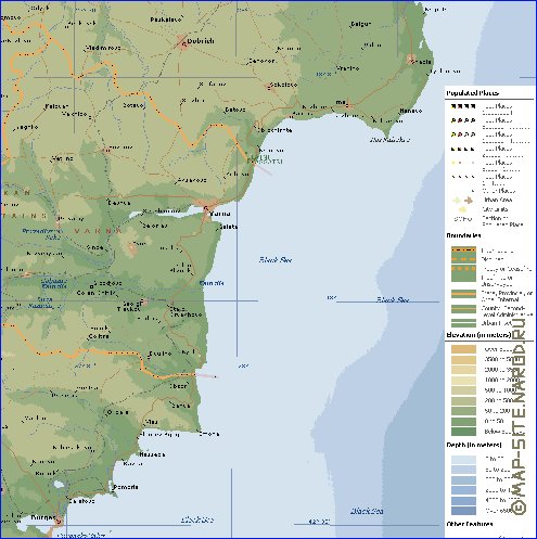 Administratives carte de Bulgarie en anglais