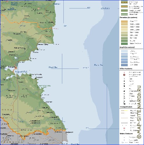 Administratives carte de Bulgarie en anglais