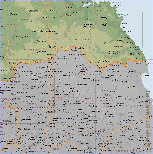 Administratives carte de Bulgarie en anglais