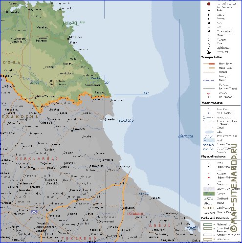 Administratives carte de Bulgarie en anglais