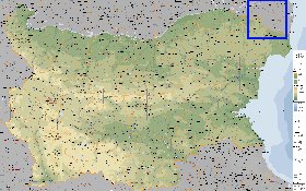 Administratives carte de Bulgarie en anglais