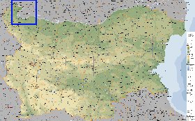 Administratives carte de Bulgarie en anglais