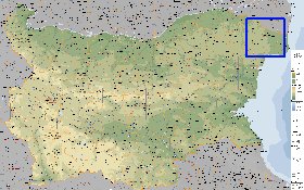 Administratives carte de Bulgarie en anglais