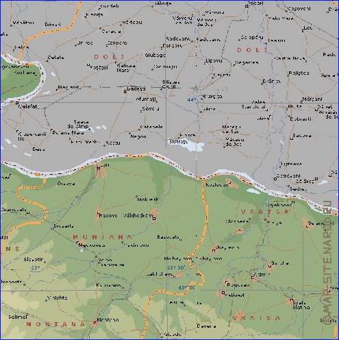 Administratives carte de Bulgarie en anglais