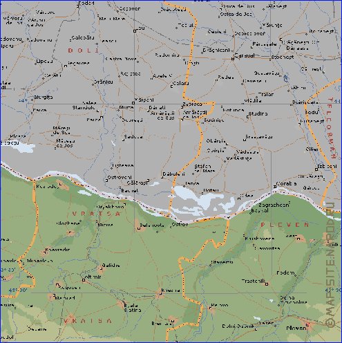 Administratives carte de Bulgarie en anglais