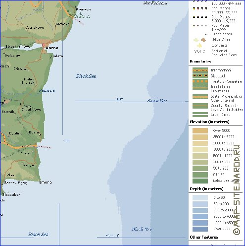 Administratives carte de Bulgarie en anglais