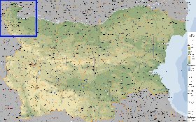 Administratives carte de Bulgarie en anglais