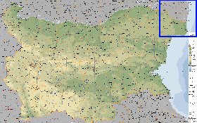 Administratives carte de Bulgarie en anglais