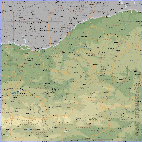 Administratives carte de Bulgarie en anglais