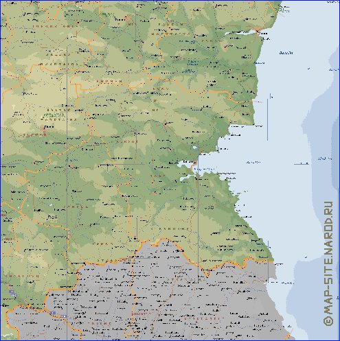 Administrativa mapa de Bulgaria em ingles