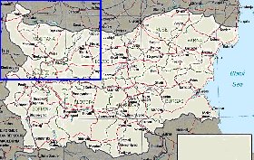 Administratives carte de Bulgarie