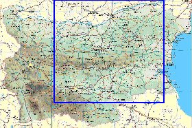 mapa de de estradas Bulgaria