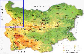 mapa de Bulgaria em ingles