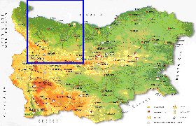 mapa de Bulgaria em ingles