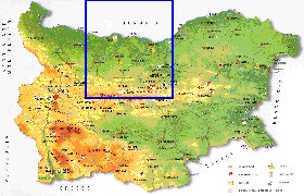 mapa de Bulgaria em ingles