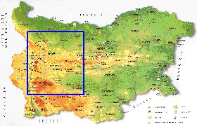 mapa de Bulgaria em ingles