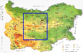 mapa de Bulgaria em ingles