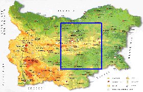 mapa de Bulgaria em ingles