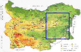 mapa de Bulgaria em ingles