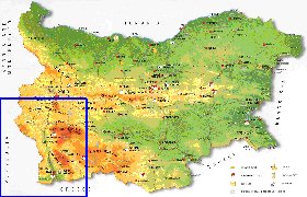 mapa de Bulgaria em ingles