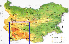 carte de Bulgarie en anglais