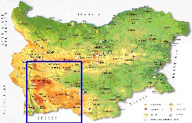 mapa de Bulgaria em ingles