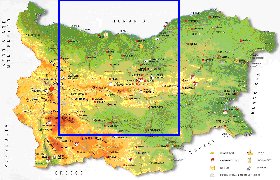 mapa de Bulgaria em ingles