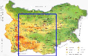 mapa de Bulgaria em ingles