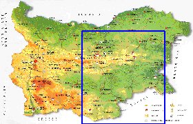 mapa de Bulgaria em ingles