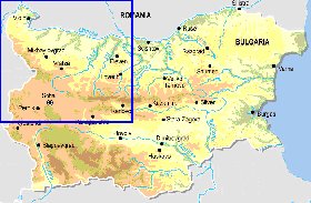 Fisica mapa de Bulgaria em ingles