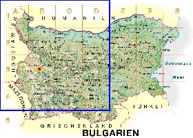 Fisica mapa de Bulgaria em alemao