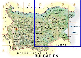 Fisica mapa de Bulgaria em alemao