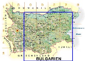 Fisica mapa de Bulgaria em alemao