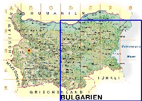 Fisica mapa de Bulgaria em alemao