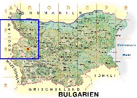 Fisica mapa de Bulgaria em alemao