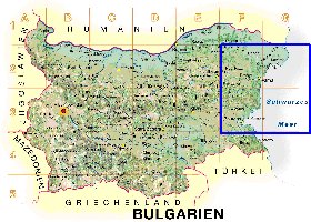 Fisica mapa de Bulgaria em alemao