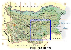 Fisica mapa de Bulgaria em alemao